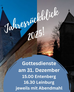 Gottesdienste am Altjahresabend