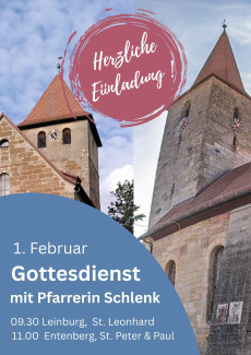 Einladung zum Gottesdienst
