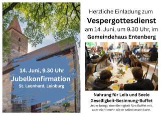 Herzliche Einladung zu unseren Gottesdiensten