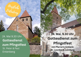 Gottesdienste am Pfingstsonntag