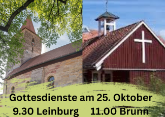 Gottesdienste am 25. Oktober