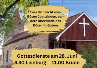 Gottesdienste am 28. Juni